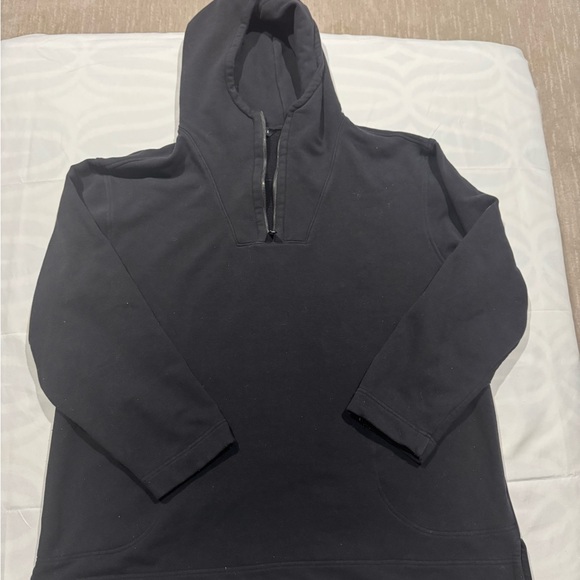 Women's Black ATHLETA Retroplush Tunic Hoodie in Size Large Excellent Condition - Picture 6 of 10